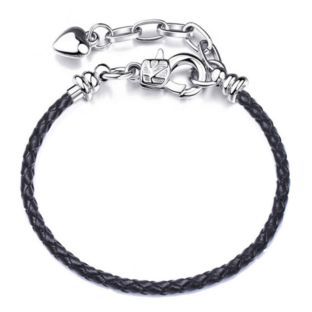 Boosbiy Silver Plated Cute Owl Snake Chain Charm Bracelet