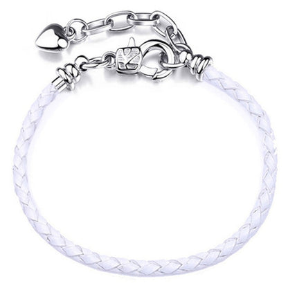 Boosbiy Silver Plated Cute Owl Snake Chain Charm Bracelet