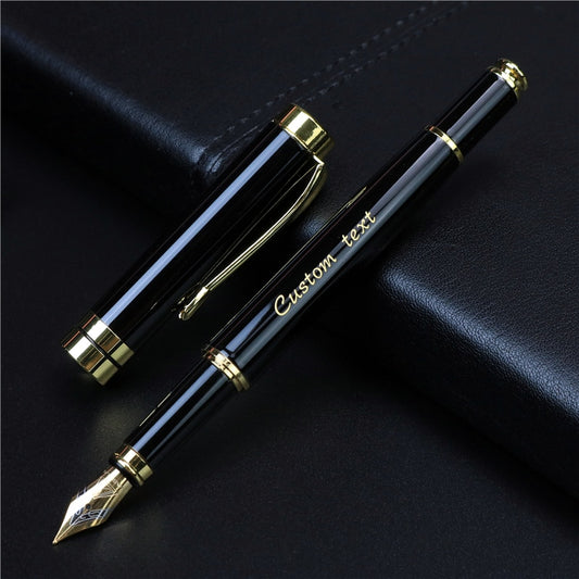 Golden text custom engraved Fountain Pen Office school