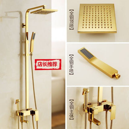 Bathroom Shower Set  gold Imitation