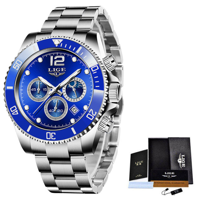 Top Brand Luxury Clock Casual Stainless Steel