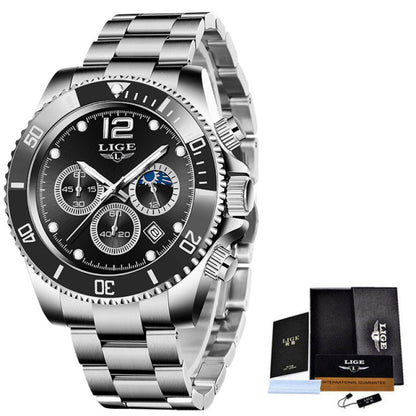 Top Brand Luxury Clock Casual Stainless Steel