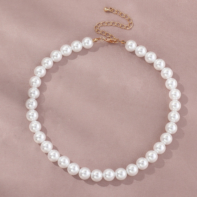 Vintage Style Simple Pearl Chain