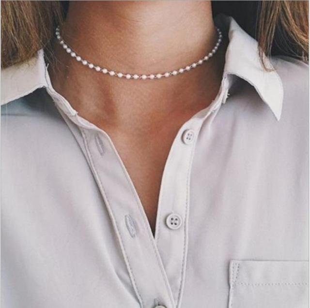 Vintage Style Simple Pearl Chain