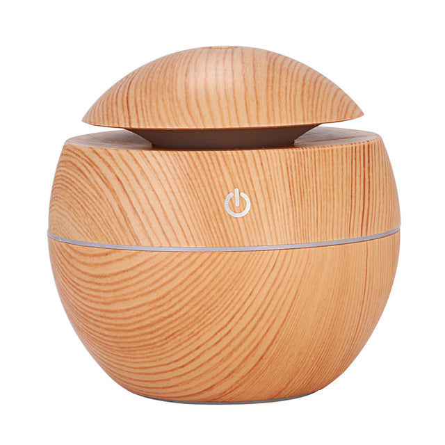 Mini Air Humidifier Ultrasonic USB Aroma Wood