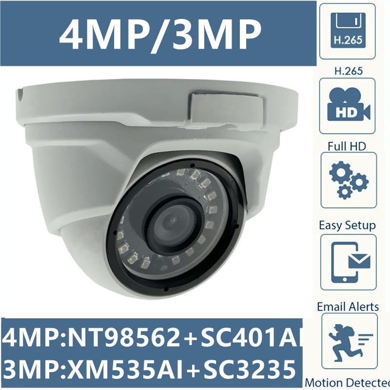 4/3MP H.265 IP Metal Ceiling Dome Camera