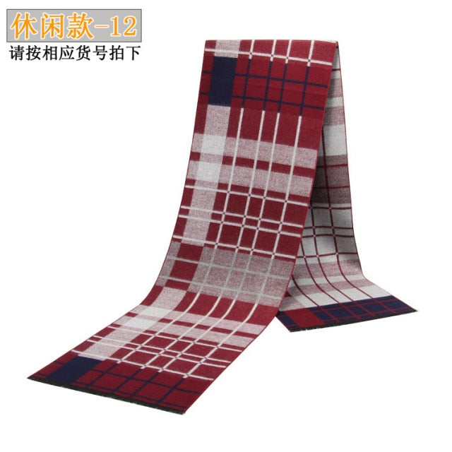 Classic Warm Plaid Man Scarf