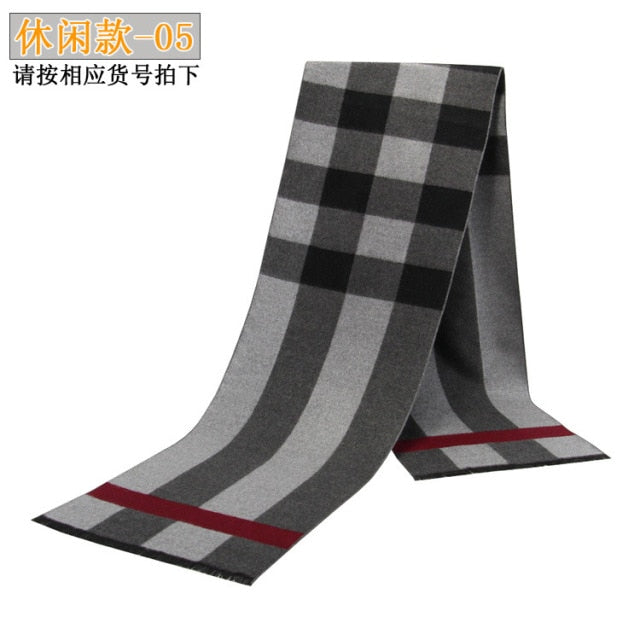 Classic Warm Plaid Man Scarf