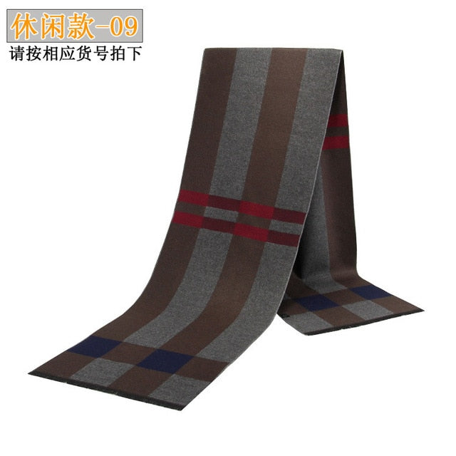 Classic Warm Plaid Man Scarf