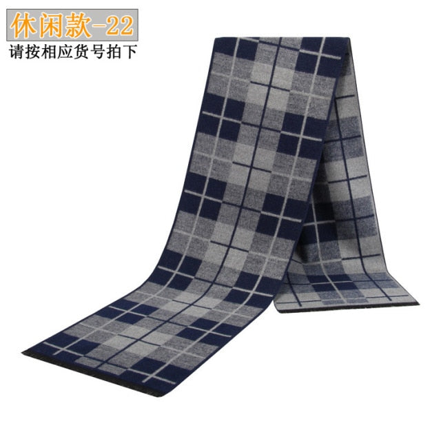 Classic Warm Plaid Man Scarf