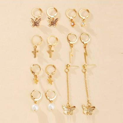 Bohemian Gold Color Ear Cuffs Leaf Clip