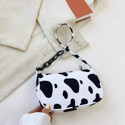 Animal Pattern Print Canvas Shoulder Underarm Bag