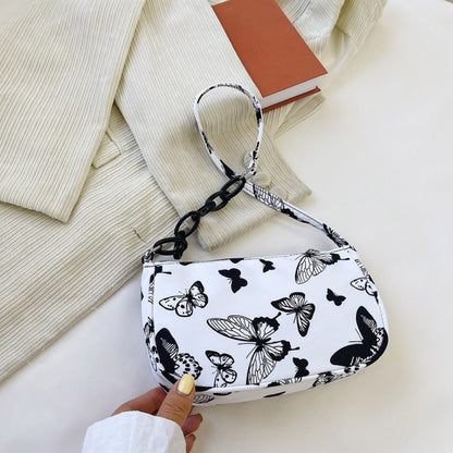 Animal Pattern Print Canvas Shoulder Underarm Bag