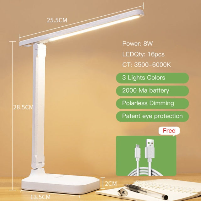 Led Desk Lamp  Color Stepless Dimmable