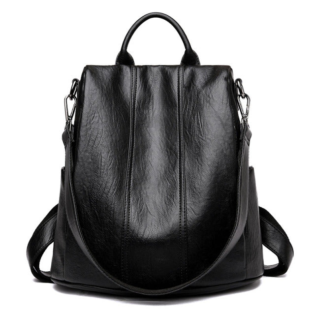 Waterproof Anti-theft Leather Backpacks Bag