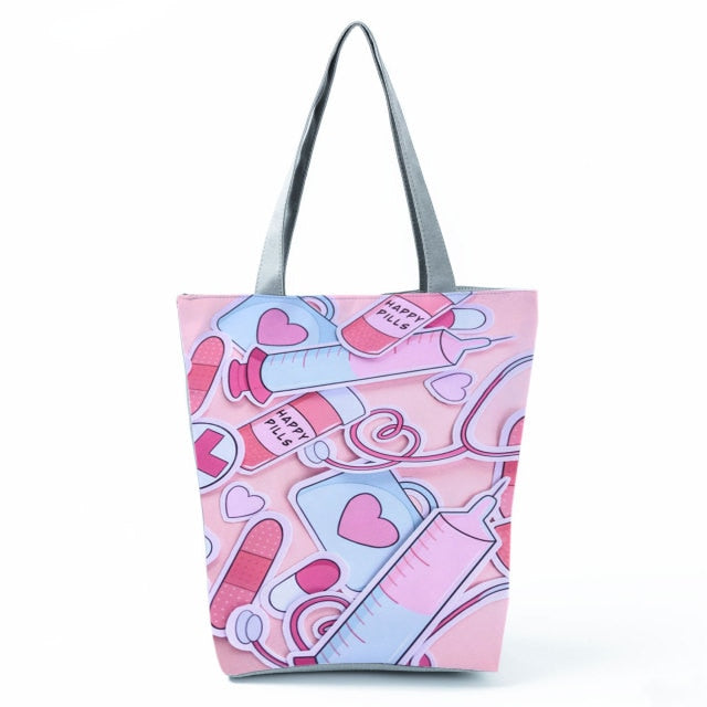 Cartoon Dentist Nurse Handbags