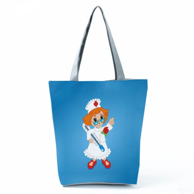 Cartoon Dentist Nurse Handbags