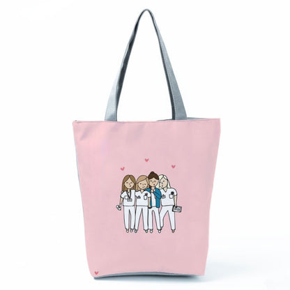 Cartoon Dentist Nurse Handbags