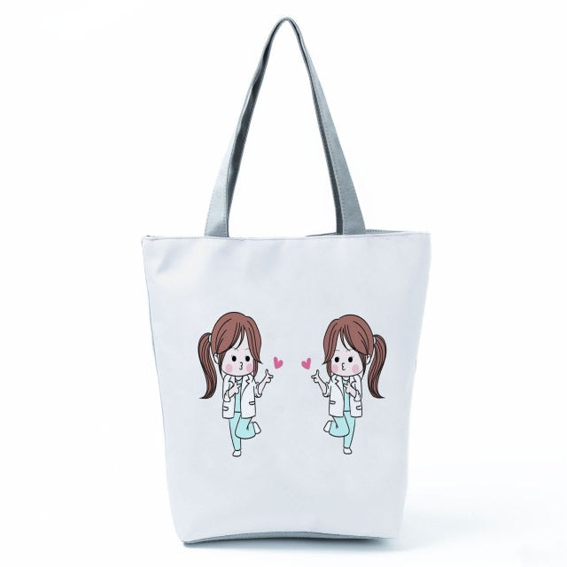 Cartoon Dentist Nurse Handbags