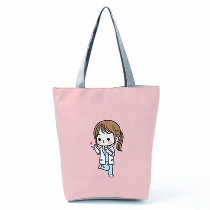 Cartoon Dentist Nurse Handbags