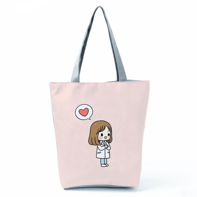 Cartoon Dentist Nurse Handbags