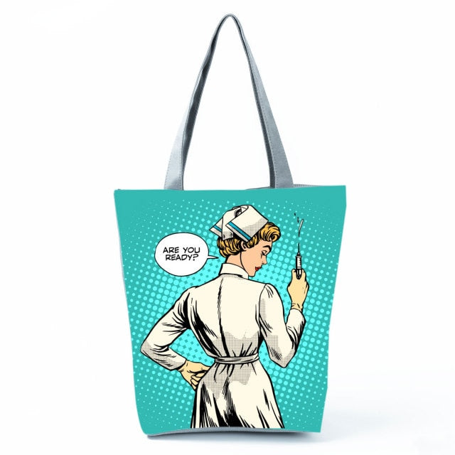 Cartoon Dentist Nurse Handbags