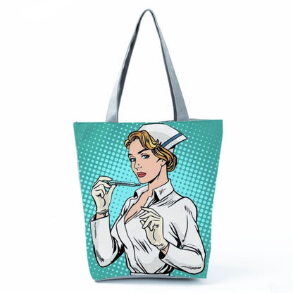 Cartoon Dentist Nurse Handbags