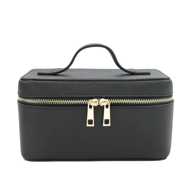 Ladies Split Leather Travel Toiletry Case Bag