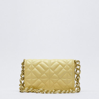 Thick Chain Quilted Shoulder Purse