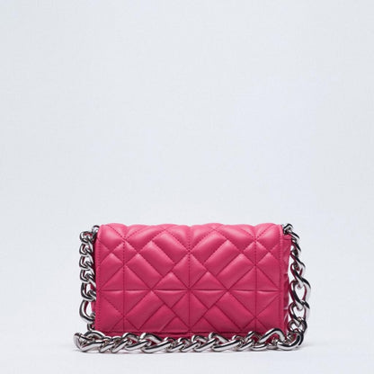 Thick Chain Quilted Shoulder Purse