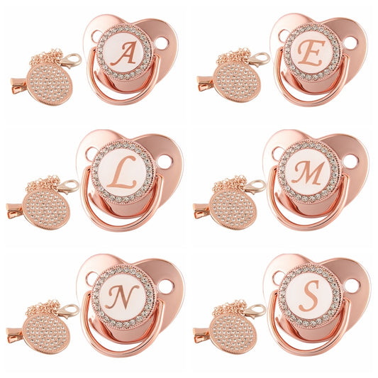 Initial Letters Baby Pacifier Newborn Silicone