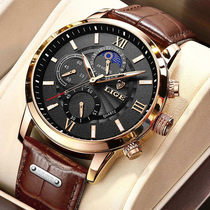 Top Brand Luxury Wrist Watch Leather Quartz