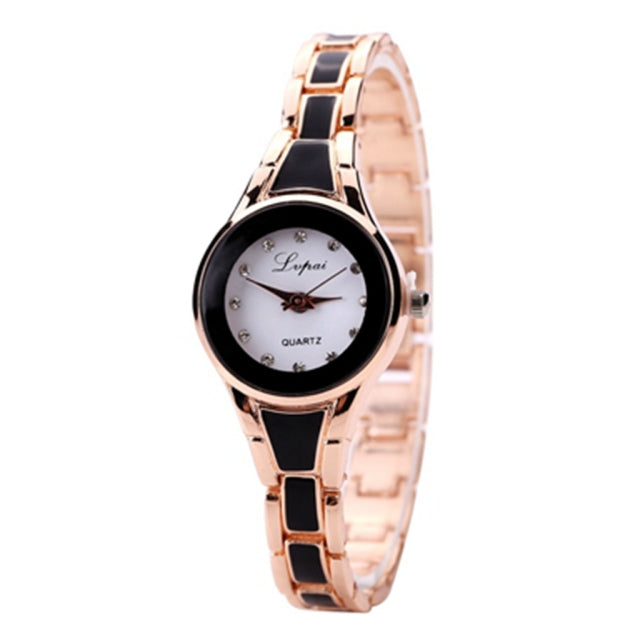 Luxury Rose Gold Silver Bracelet watch