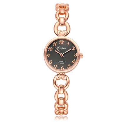 Luxury Rose Gold Silver Bracelet watch