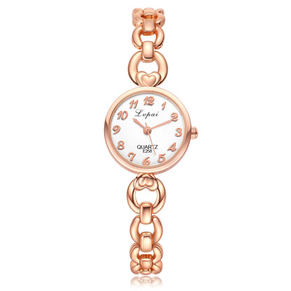 Luxury Rose Gold Silver Bracelet watch