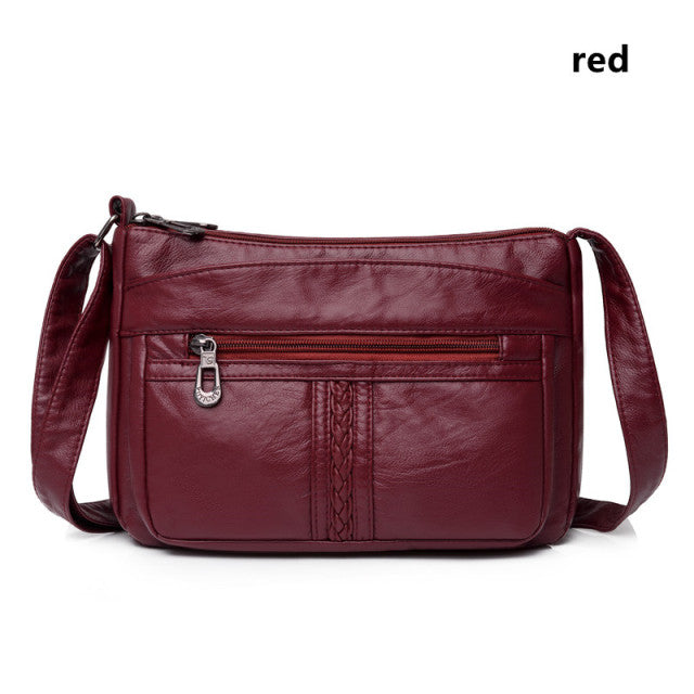 Fashion All-match Solid Color Messenger Bag