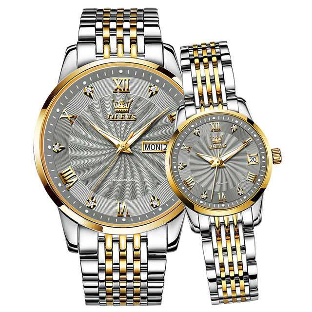 Luxury Gold Couple Watch