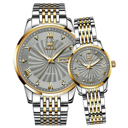 Luxury Gold Couple Watch