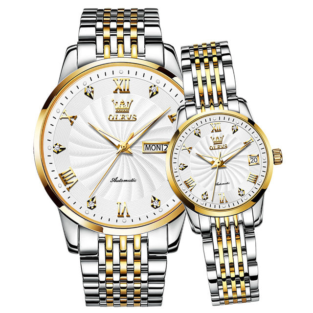 Luxury Gold Couple Watch