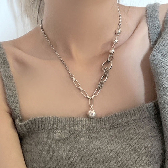 Silver Necklace Fashion Vintage