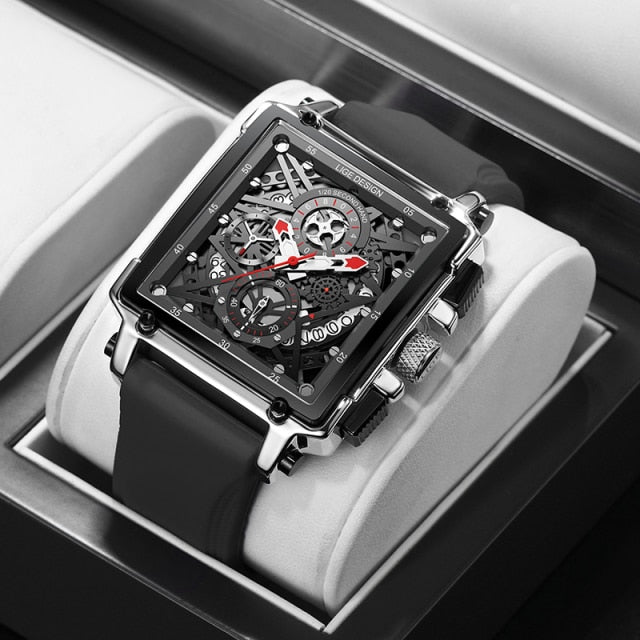 Top Brand Luxury Hollow Square Sport Watch