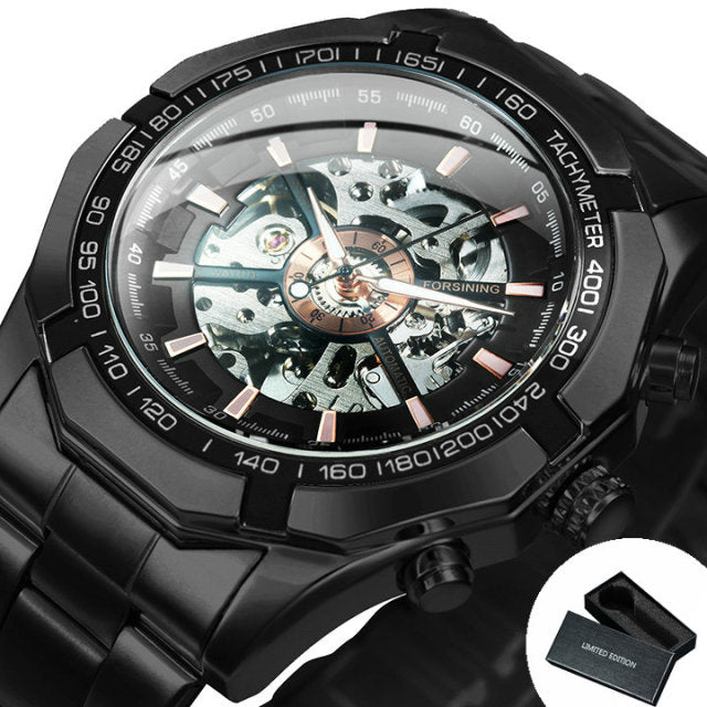 Skeleton Automatic Mechanical Watch Gold