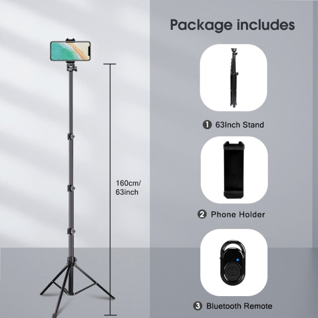 Mobile Phone Tripod Stand with Bluetooth