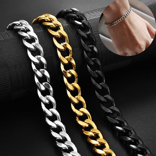 Chain Bracelet Stainless Steel Curb Cuban