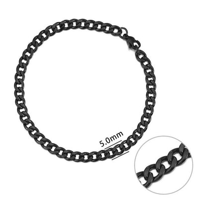 Chain Bracelet Stainless Steel Curb Cuban