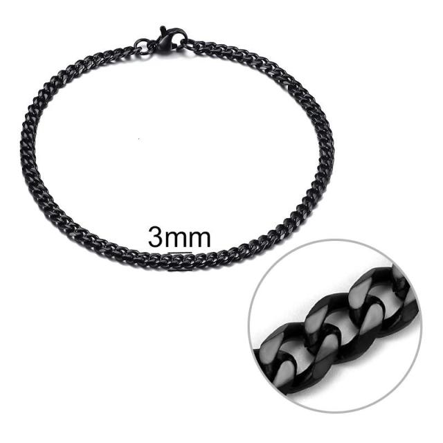 Chain Bracelet Stainless Steel Curb Cuban