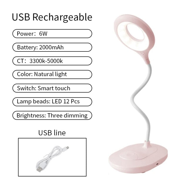 Led Desk Lamp  Color Stepless Dimmable