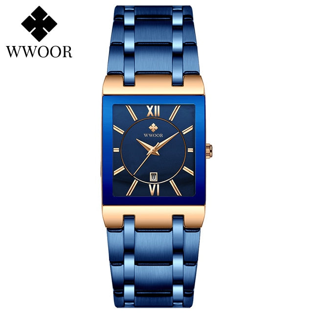 Gold Watch Men Square Watch