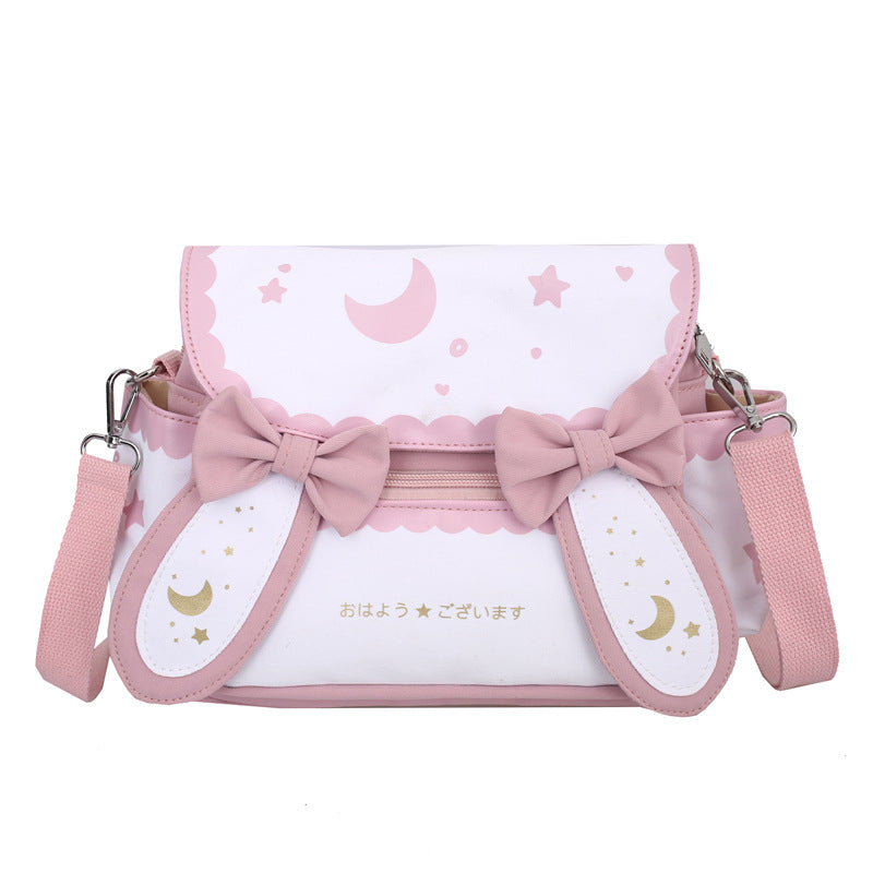 Lolita Moon Star Printed Bow Tie Women Shoulder Bag