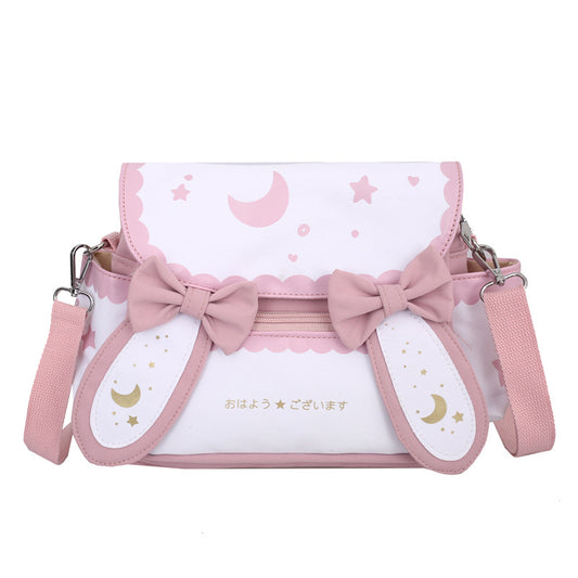 Lolita Moon Star Printed Bow Tie Women Shoulder Bag